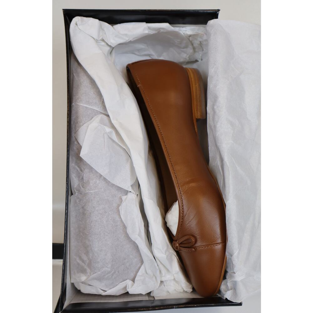 Massimo Matteo Domenique Ballerina Women's Caramel Brown Leather Size 8M - Picture 2 of 8